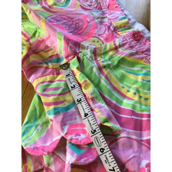Lilly Pulitzer Buttercup Scallop Hem Shorts 000 Pastel Floral Preppy Resort - Picture 9 of 9